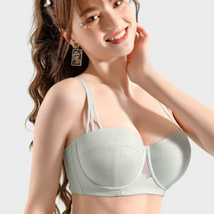 Supportive Underwire Half Cup Smooth Size Minimizer Push Up Bra