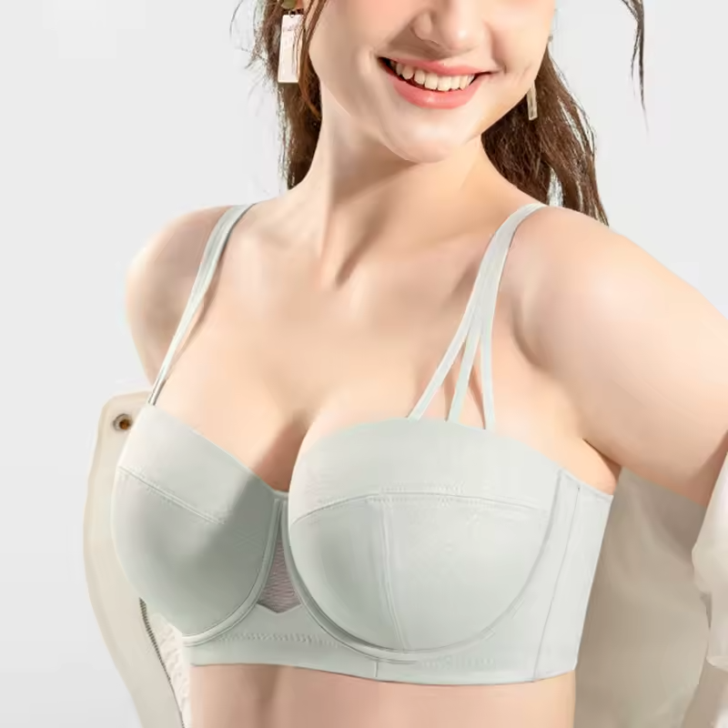 Supportive Underwire Half Cup Smooth Size Minimizer Push Up Bra