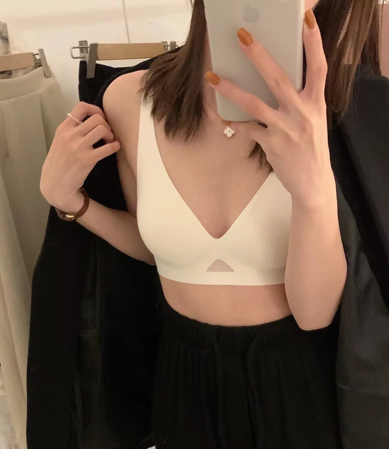 Thin Section Breathable Comfortable Small Chest No Steel Ring Soft Support Bra
