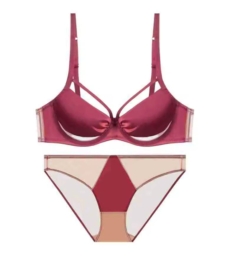 Thin Soft Lingerie Bra and Panty Underwear Casual Brief Sets