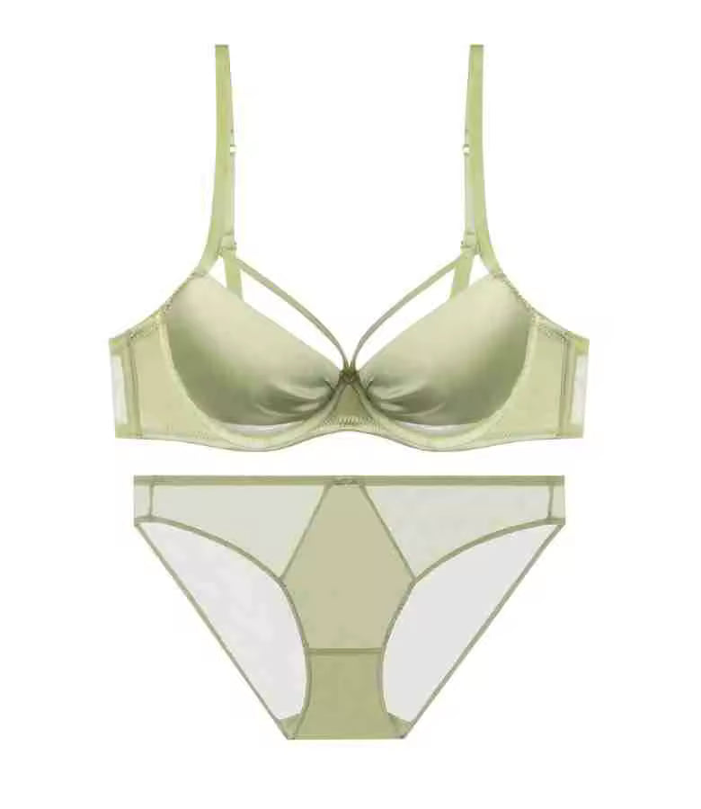 Thin Soft Lingerie Bra and Panty Underwear Casual Brief Sets