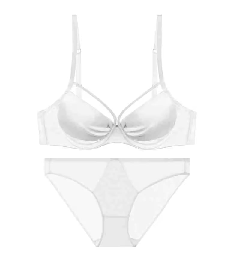 Thin Soft Lingerie Bra and Panty Underwear Casual Brief Sets