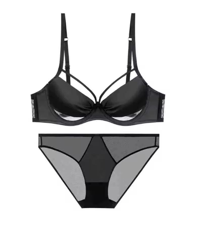 Thin Soft Lingerie Bra and Panty Underwear Casual Brief Sets