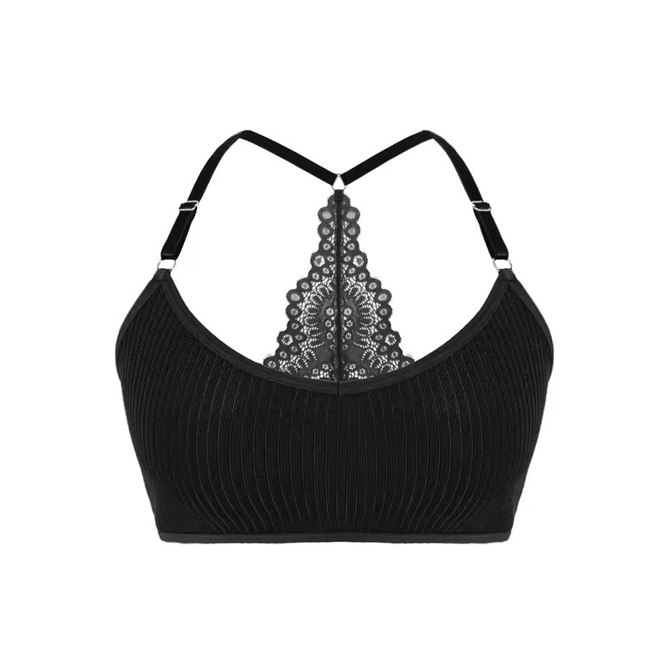 Trendy Backless Ribbed Breathable Bras Underwear
