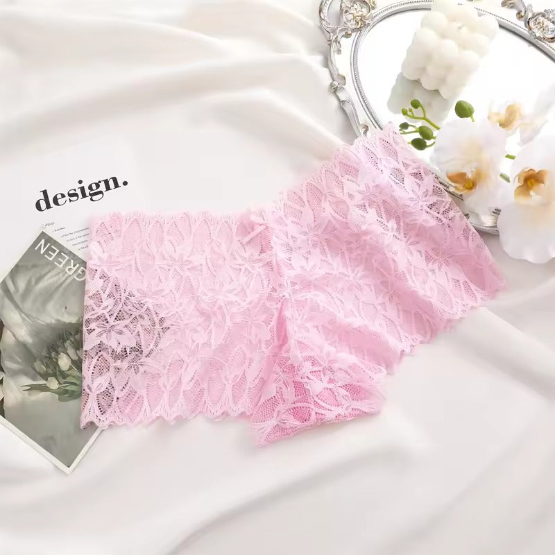 Trendy Floral Nylon Lace Low-Rise Panties
