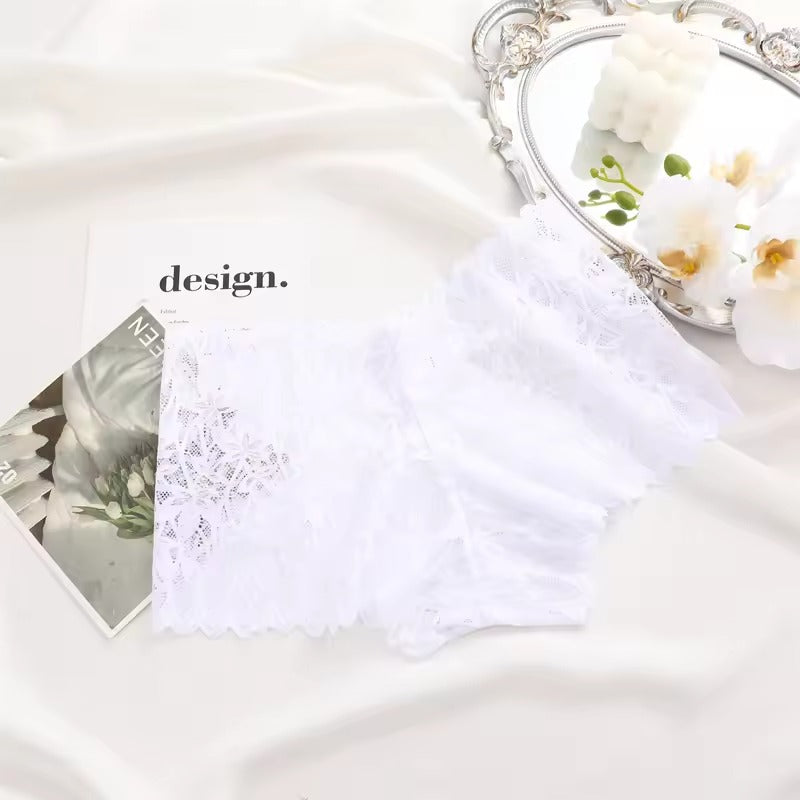 Trendy Floral Nylon Lace Low-Rise Panties