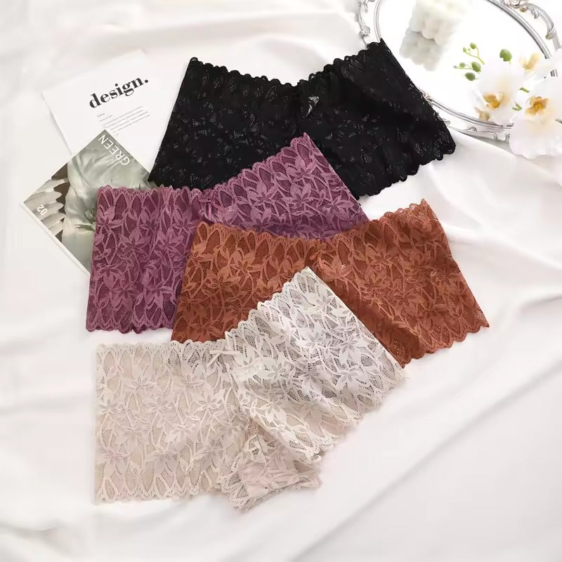 Trendy Floral Nylon Lace Low-Rise Panties