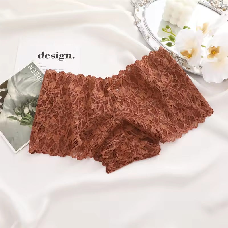 Trendy Floral Nylon Lace Low-Rise Panties