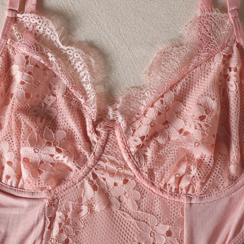 Trendy Lace Cut Out One Piece Lingerie
