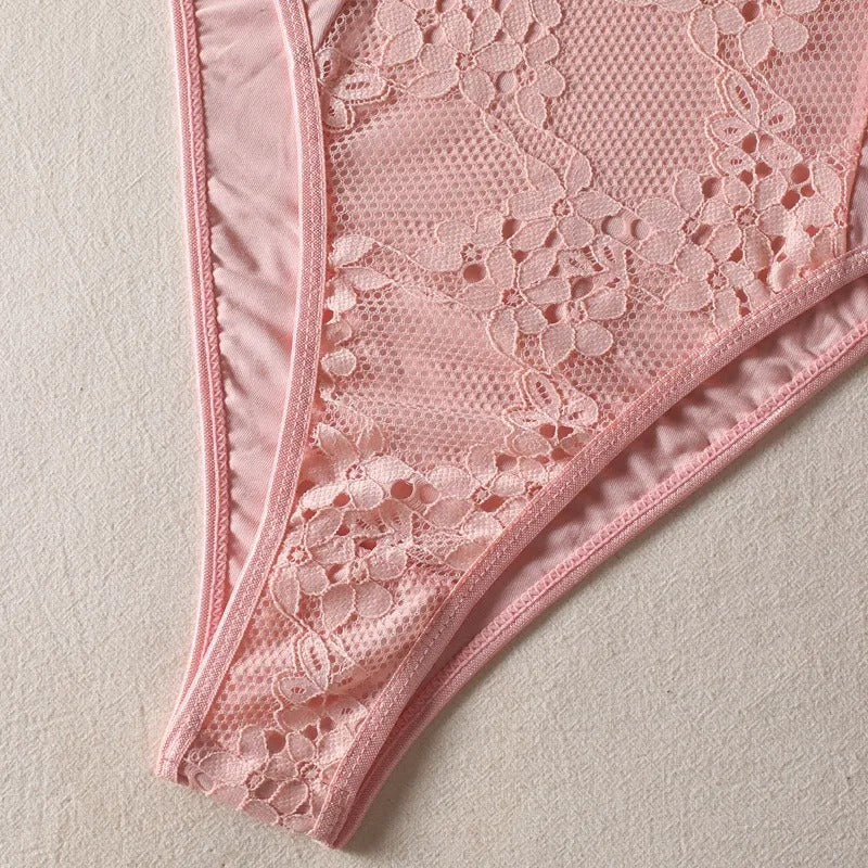 Trendy Lace Cut Out One Piece Lingerie