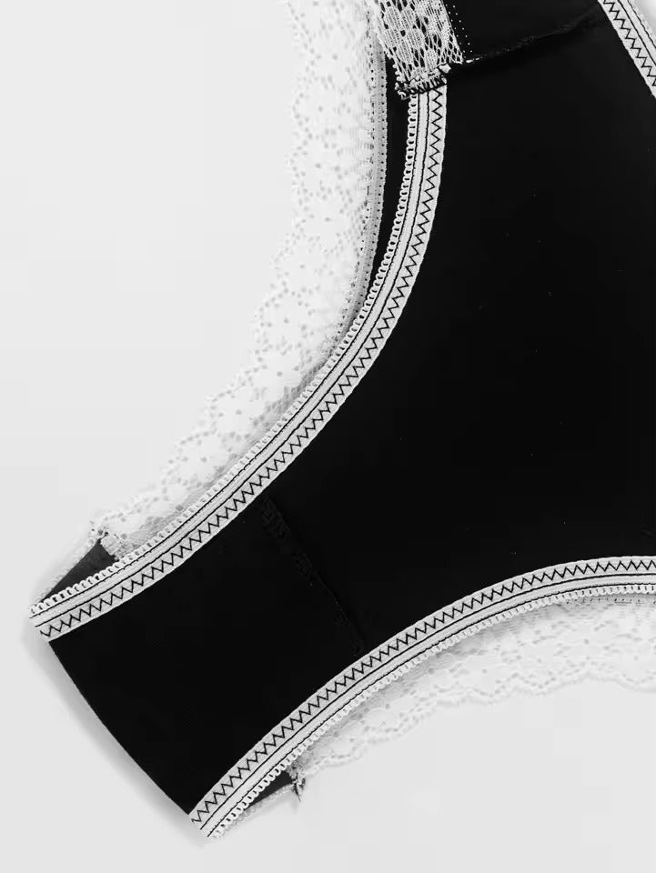 Trendy Low Rise Bow Lace Soft Breathable Underpants