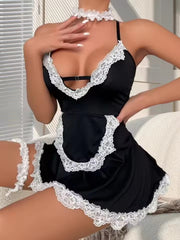 Trendy Maid Suit Lace Erotic Lingerie Sleepwear