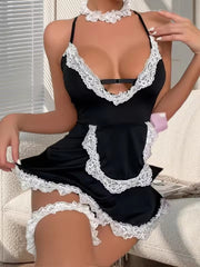 Trendy Maid Suit Lace Erotic Lingerie Sleepwear
