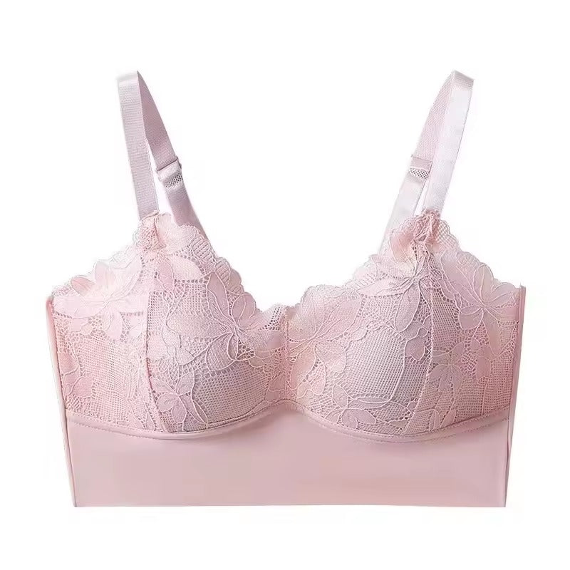 Trendy Steel Ring Gather Large Seamless Size Bra