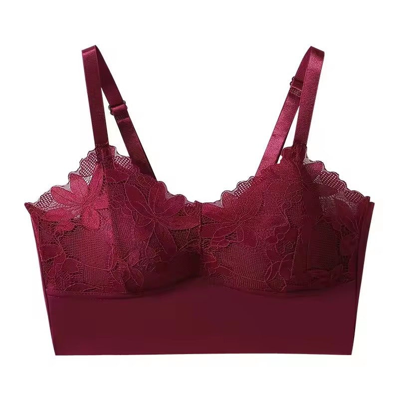 Trendy Steel Ring Gather Large Seamless Size Bra