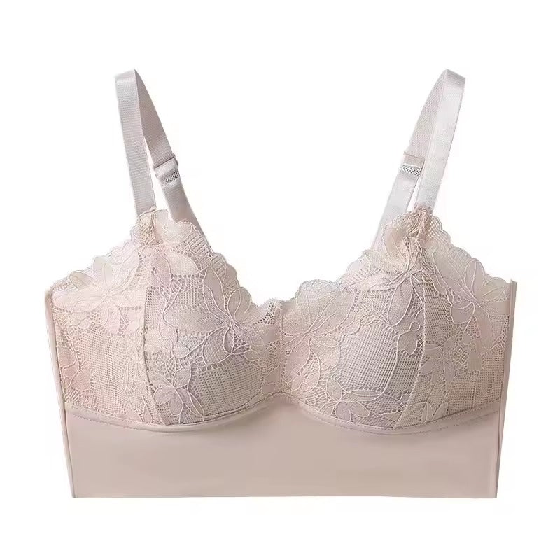 Trendy Steel Ring Gather Large Seamless Size Bra