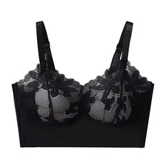 Trendy Steel Ring Gather Large Seamless Size Bra