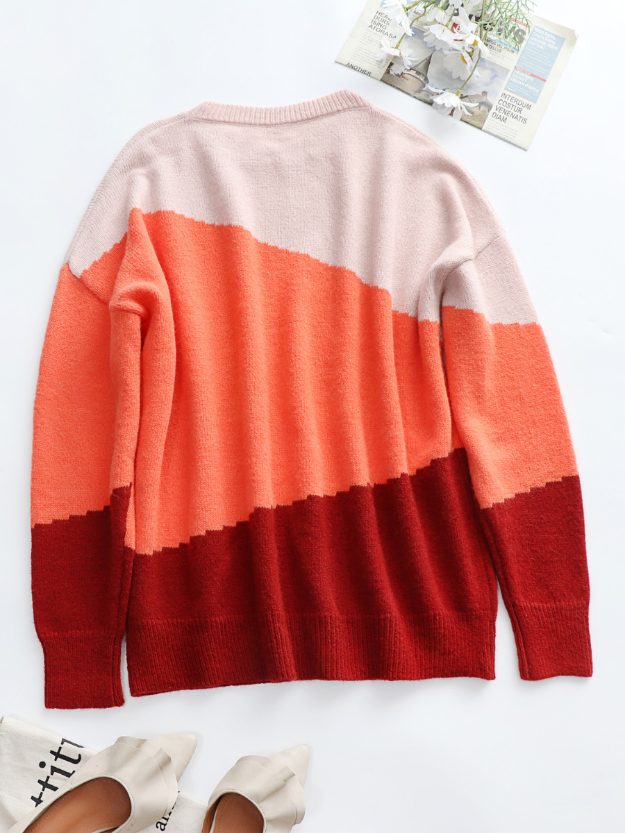 ELMA Knit Jumper - Orange Block