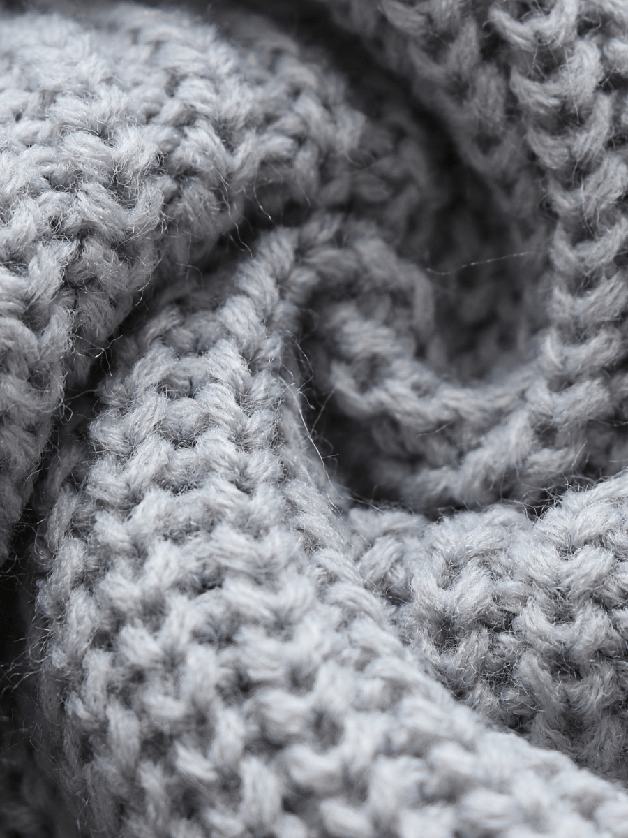 Front and Back Wearable Knit Cardigan - Grey