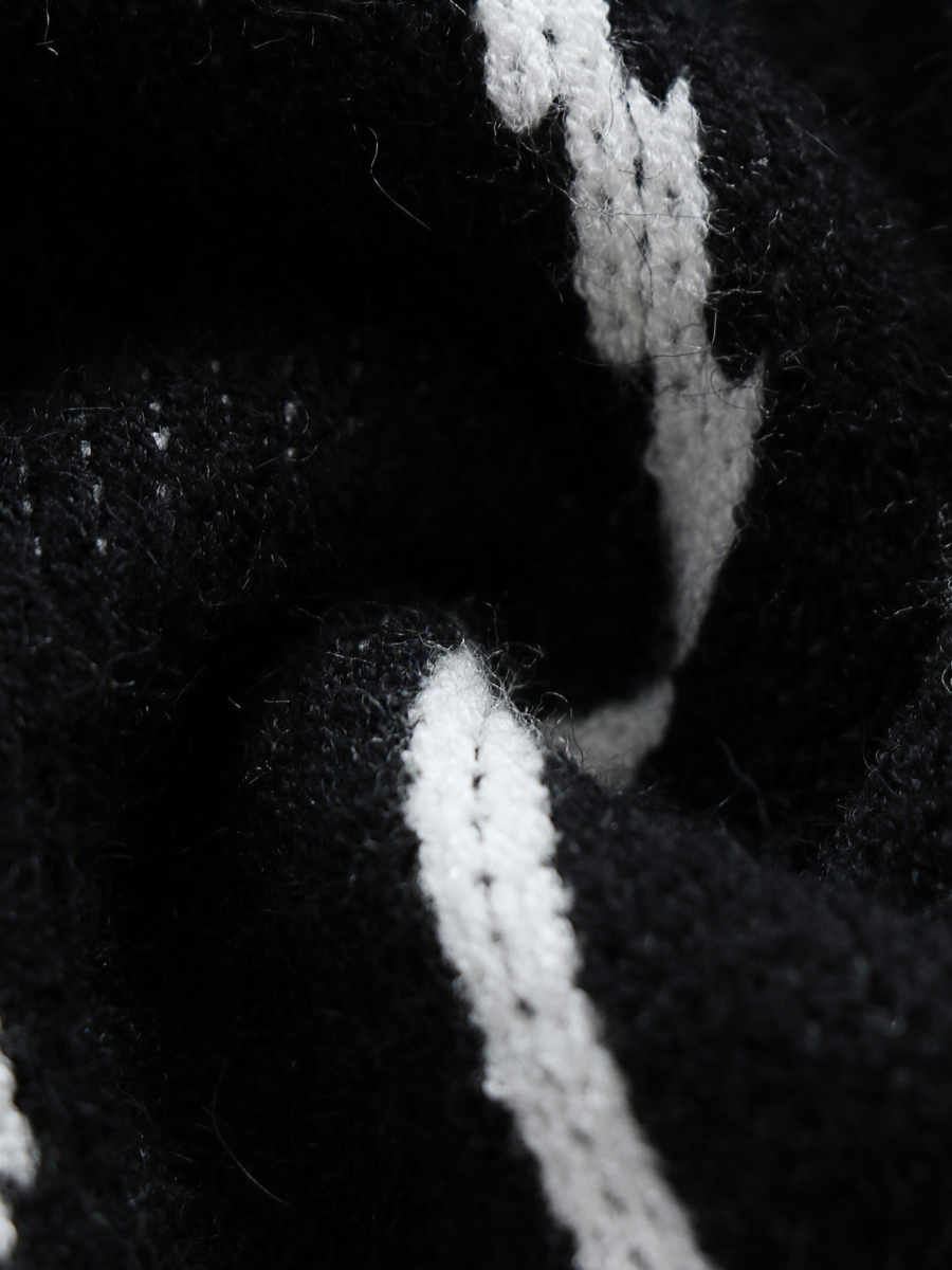Smiley Polar Bear Black Knit Sweater Dress