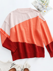 ELMA Knit Jumper - Orange Block