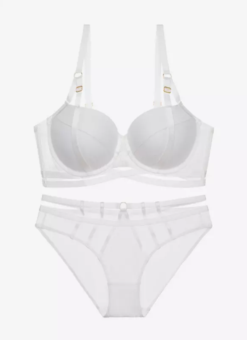 Vintage Underwire Chic Lingerie 2-Piece Push Up Bra Panty Sets