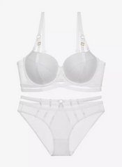 Vintage Underwire Chic Lingerie 2-Piece Push Up Bra Panty Sets