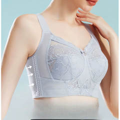 Wireless Plus Size Non Padded Floral Lace Comfortable Bra