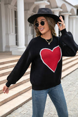 Pump My Heart Knit Sweater - Black