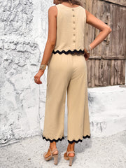 Fresh Breeze Cotton Matching Set - Beige