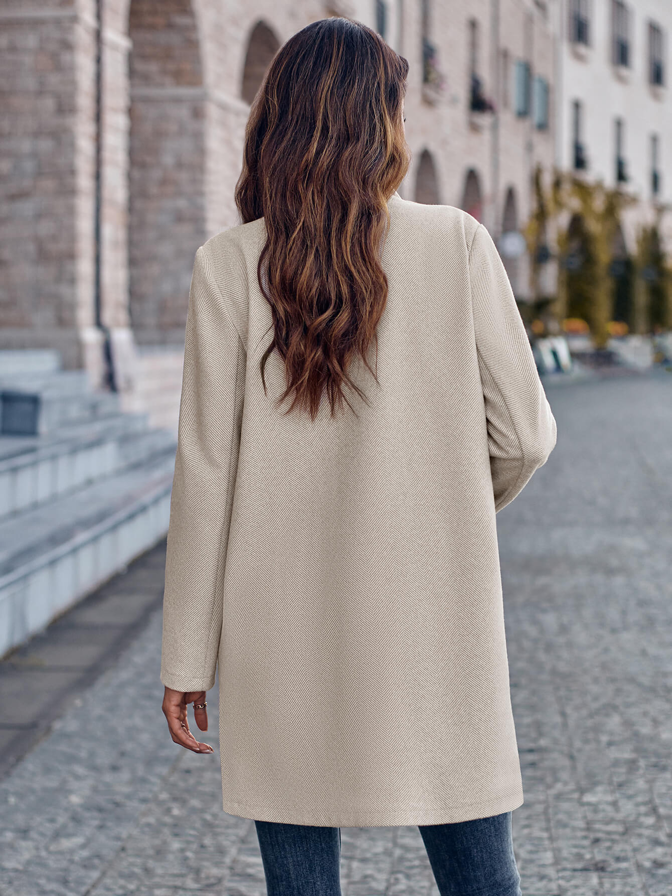 On Your Mark Textured Jacket - Taupe