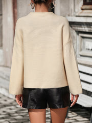 Elouise Knit Oversized Pullover Sweater - Beige