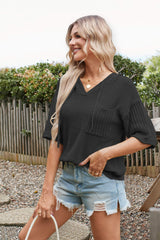 Farah Hoodie Knit Pullover- Black