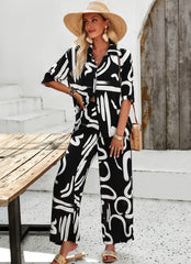 Kaia Tropical Matching Set - Black