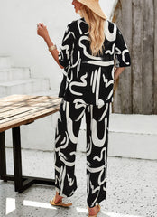Kaia Tropical Matching Set - Black