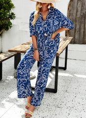 Kaia Tropical Matching Set - Blue