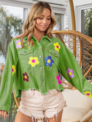 Twinkle Daisy Corduroy Jacket - Green