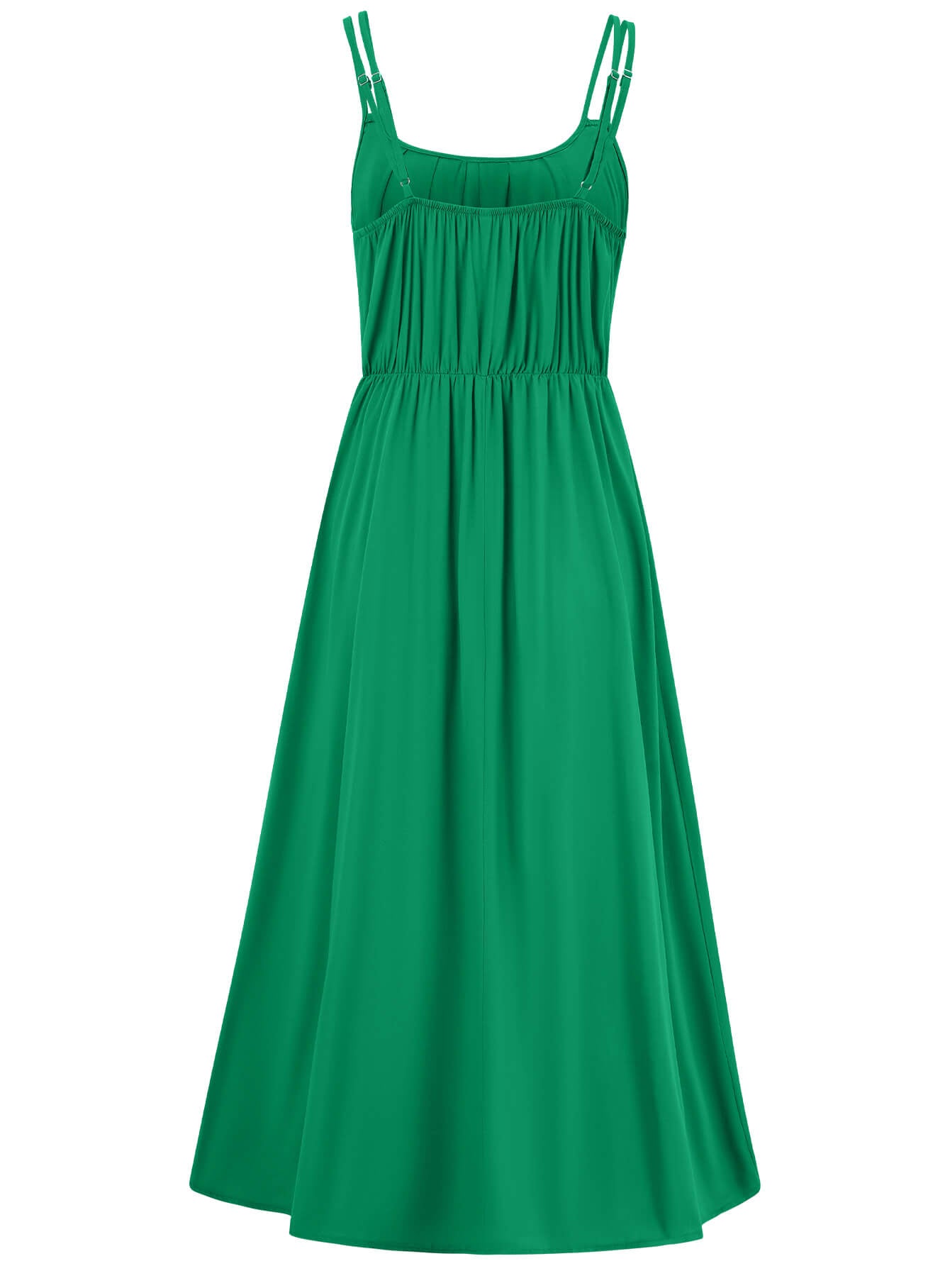 Touch Of Lawn Front Tie Midi Dress - Green