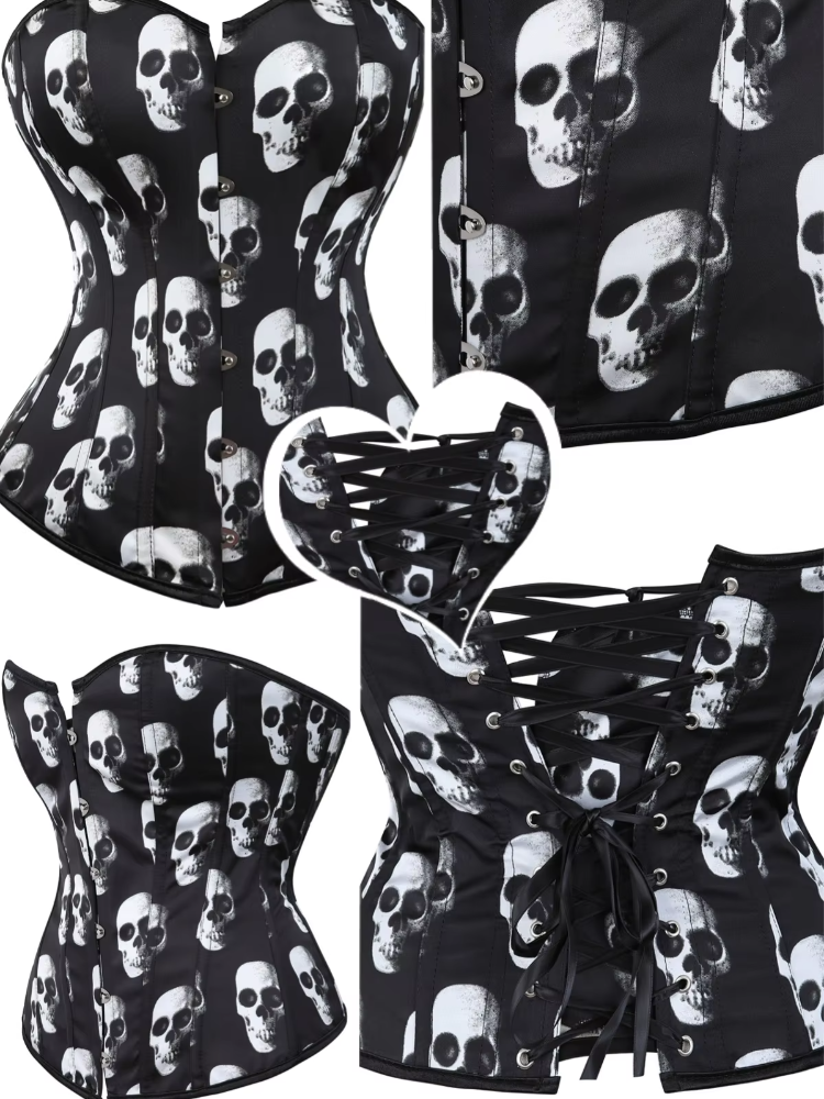 Classic Clubwear Bustier Gothic Satin Party Corset