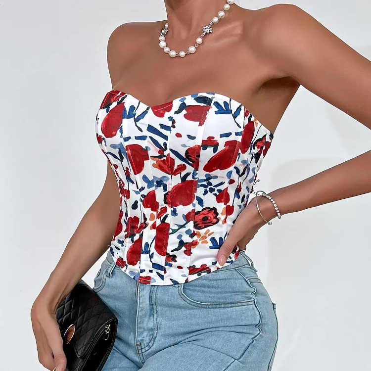 Elegant Strapless Body Shaper Tank Top Corset