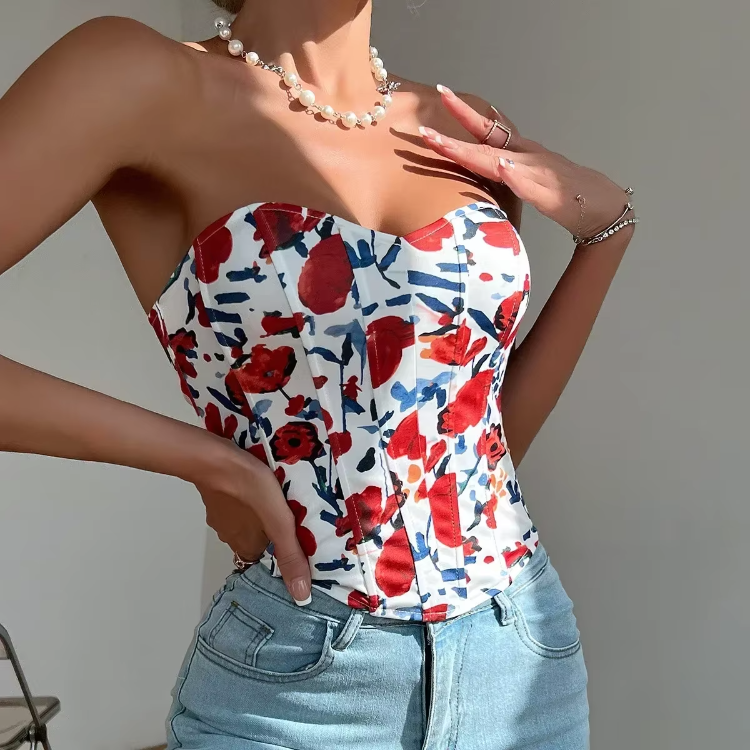 Elegant Strapless Body Shaper Tank Top Corset