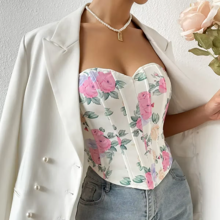 Casual Bustier Corsets Body Shaper Strapless Tank Top