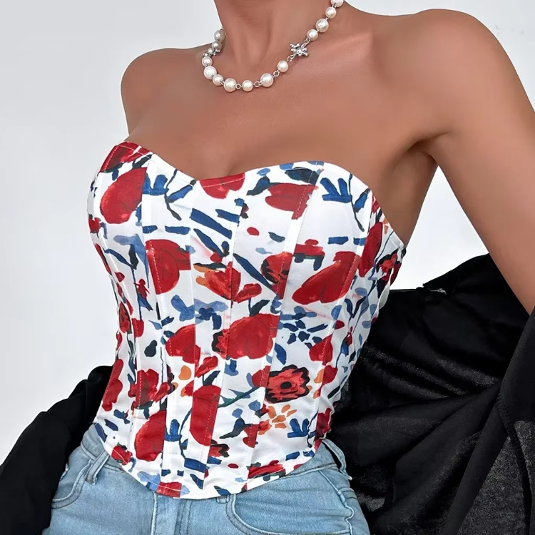 Elegant Strapless Body Shaper Tank Top Corset