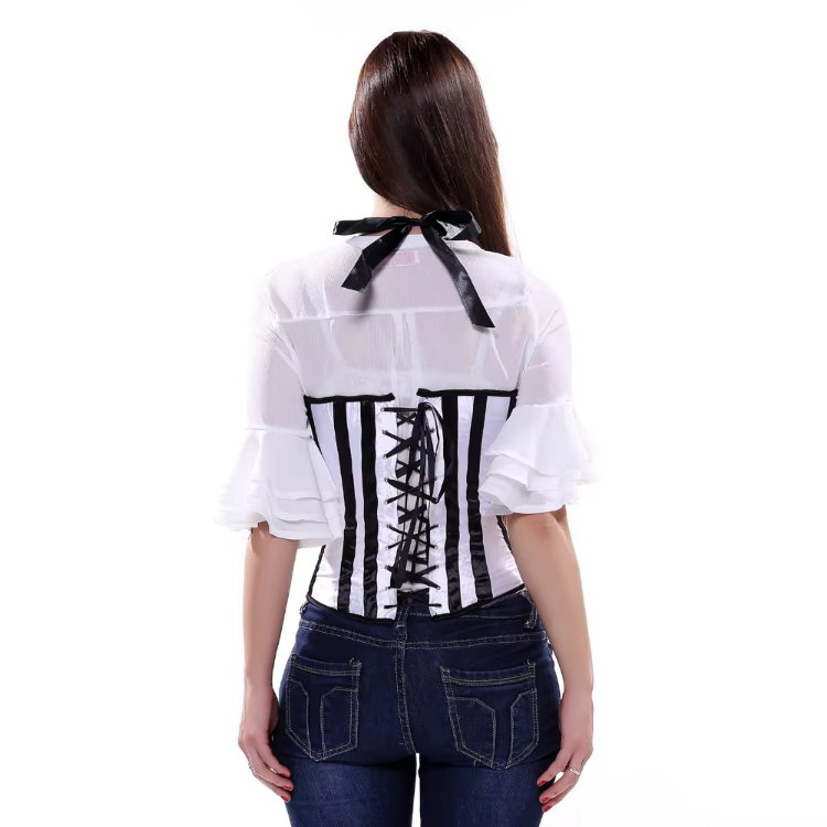 Striped Underbust Gothic Waist Shaper Corset