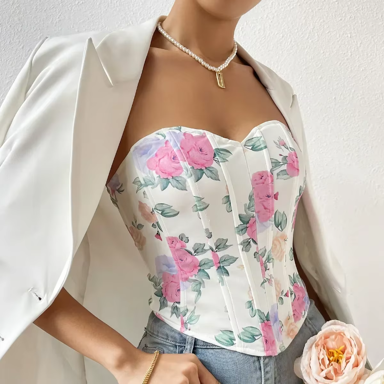 Casual Bustier Corsets Body Shaper Strapless Tank Top
