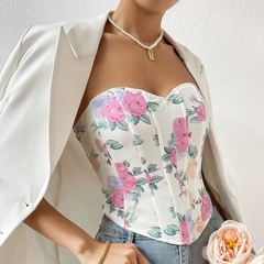Casual Bustier Corsets Body Shaper Strapless Tank Top