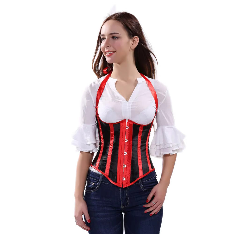 Striped Underbust Gothic Waist Shaper Corset