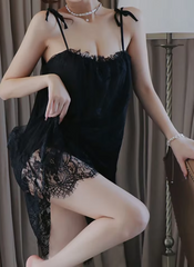 Lingerie Lace Chemise Mesh Sleepwear Slip Nightdress