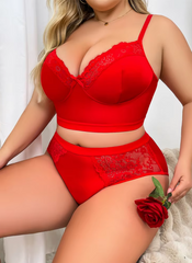 Comfortable coverage anti-sagging adjustable plus-size bra set