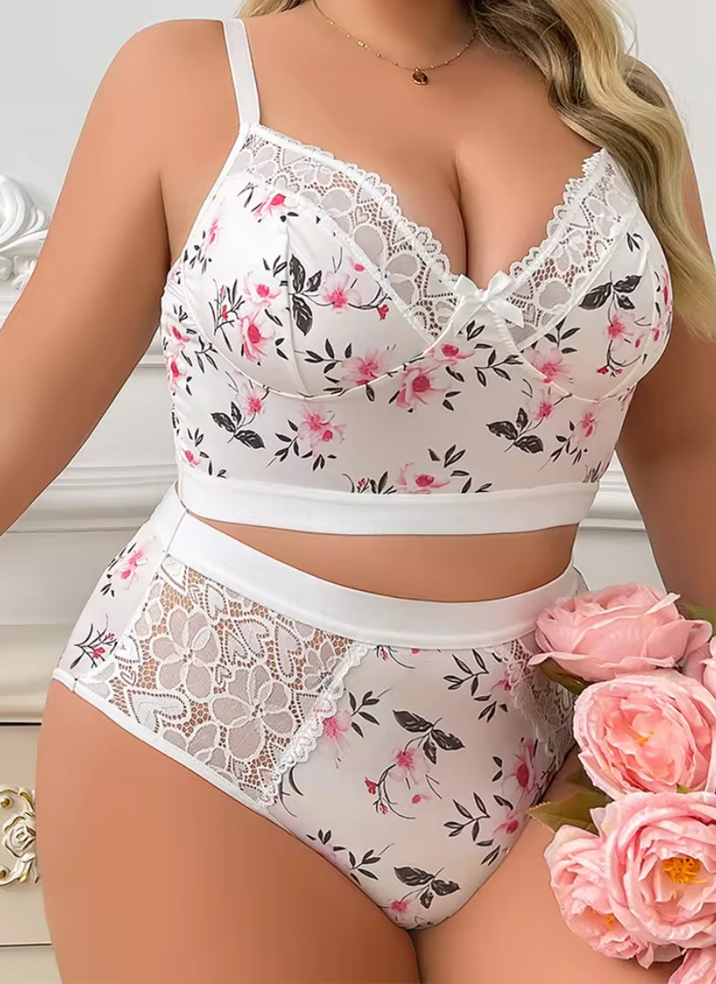 Comfortable anti-sagging adjustable plus-size bra set